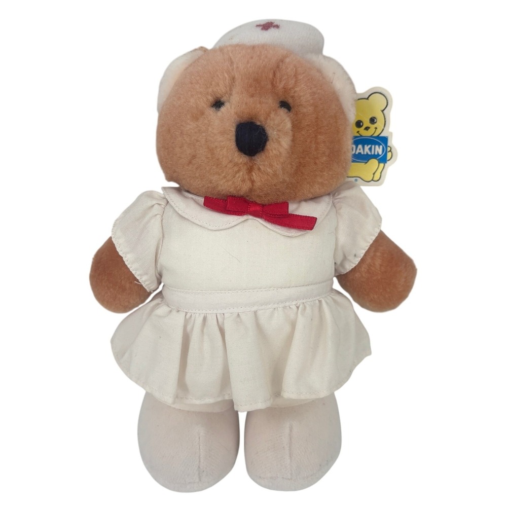 Dakin Nancy Bear Nurse Plush Nature Babies 8 Inch Stuffed Animal Vintage 1985